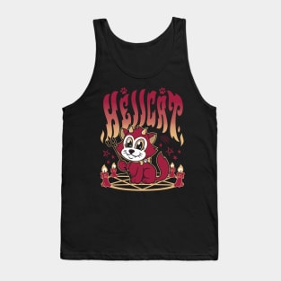 Hellcat - Cartoon Kawaii Devil - Chonky Cat Tank Top